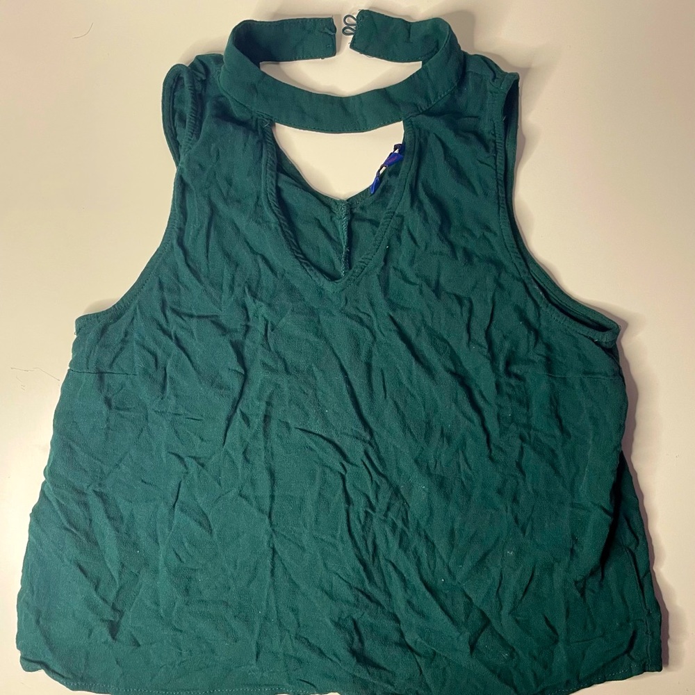 Aéropostale Halter Tank Top: Blue Green